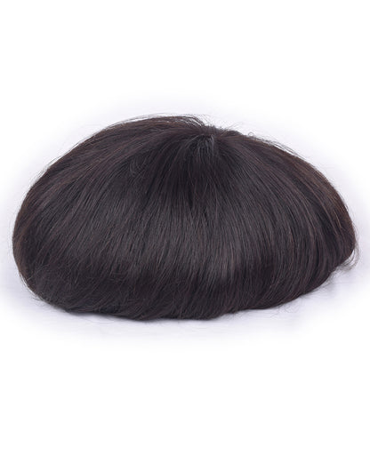 Auspiciouswig Fine Mono Human Hair Toupee Replacement Hair System for Mens Toupee