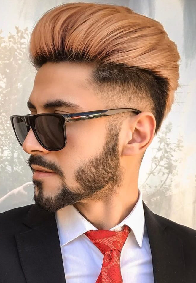 Auspiciouswig Ombre Sistema di sostituzione dei capelli della pelle sottile Parrucche da uomo per capelli umani Toupee per uomo