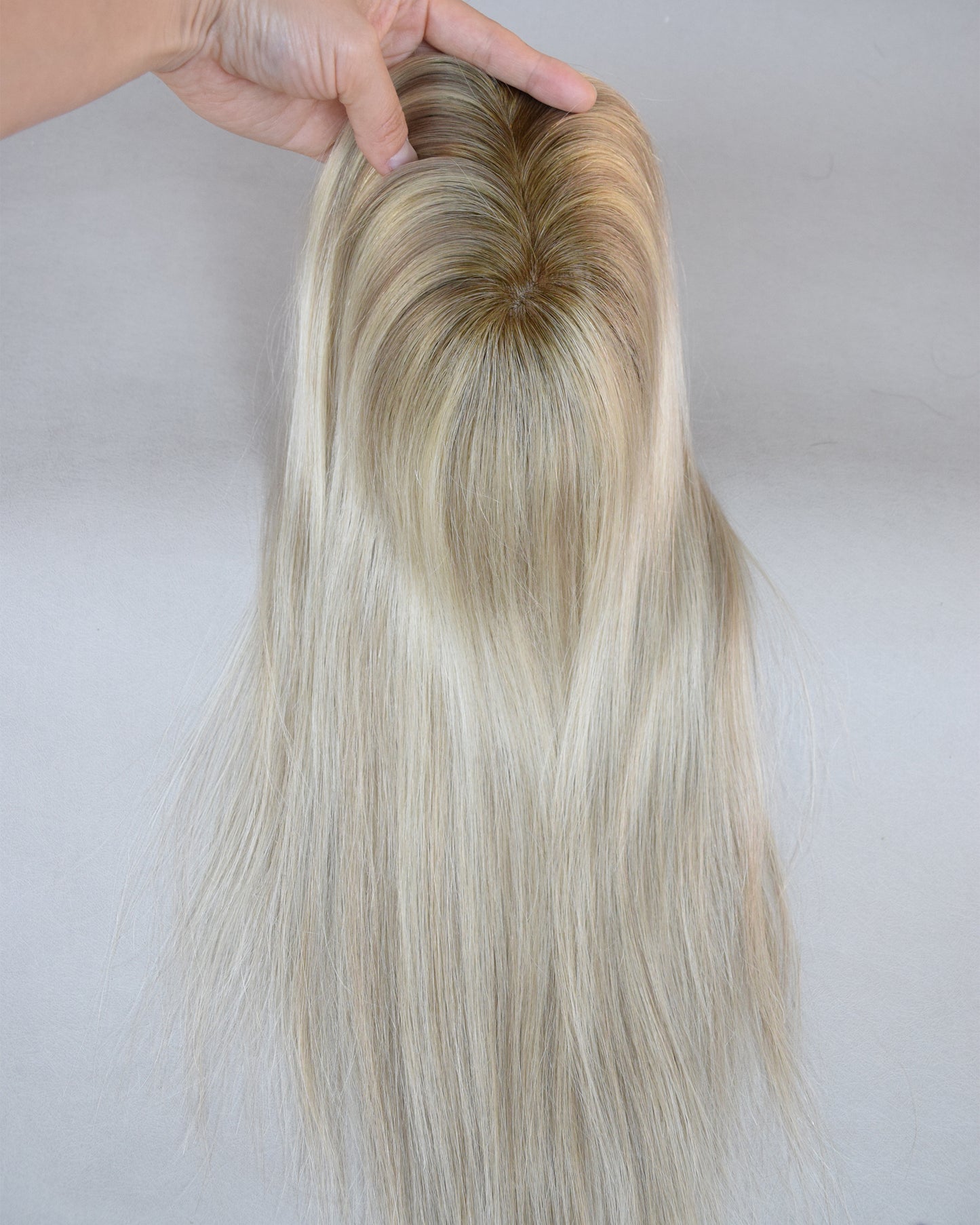 Auspiciouswig Breathable Fishnet Mesh Integration Hairsystem 14x15cm Fishnet Silk Skin Base Center Mesh Integrated Topper For Women Hair Volume