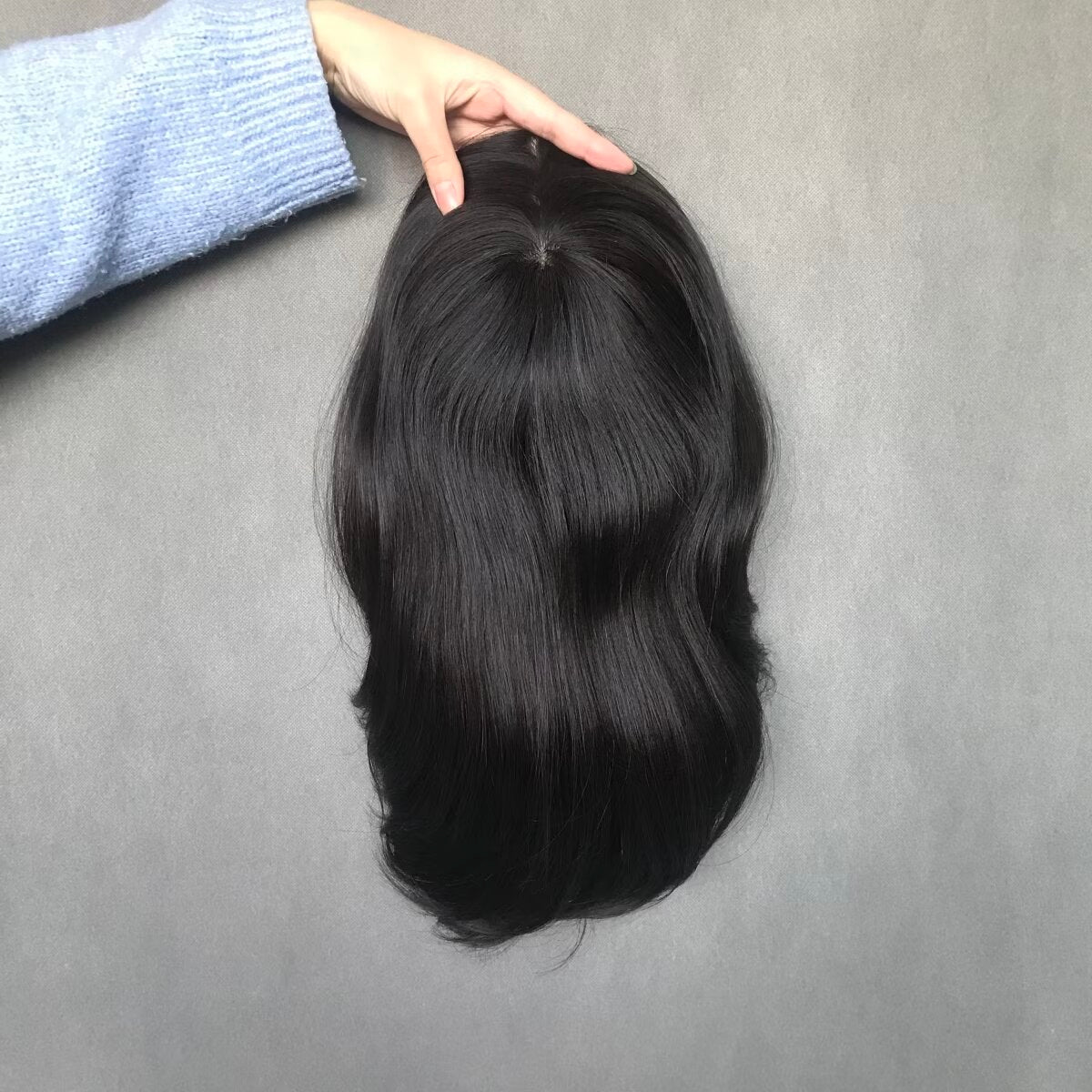 Auspiciouswig Human Hair Wig Silk Skin Top Cancer Wig Silicone PU Medical Wig