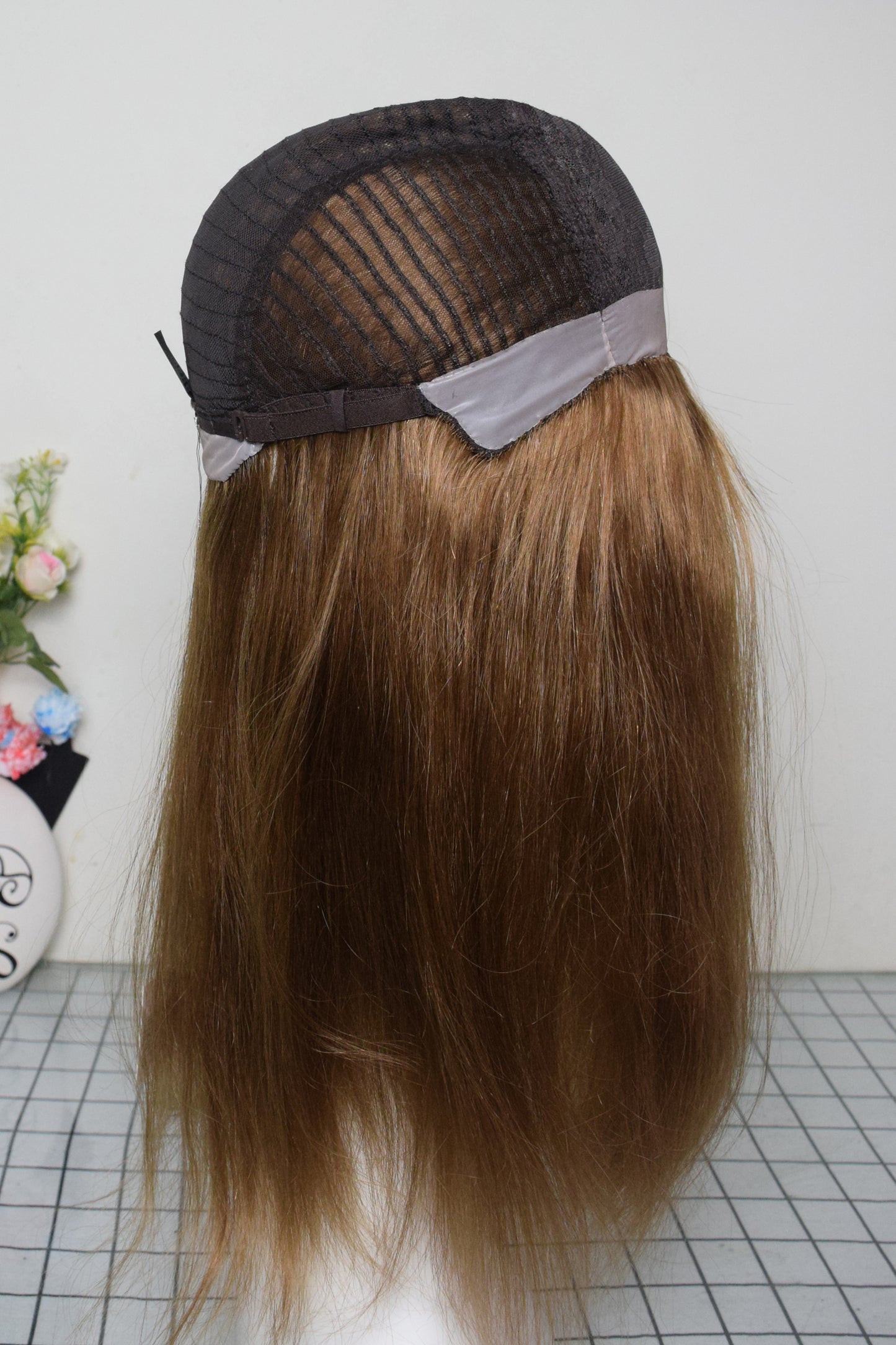 Auspiciouswig Brown Color Jewish Wig Silk Skin Top Kosher Wigs Human Virgin Hair Sheitel
