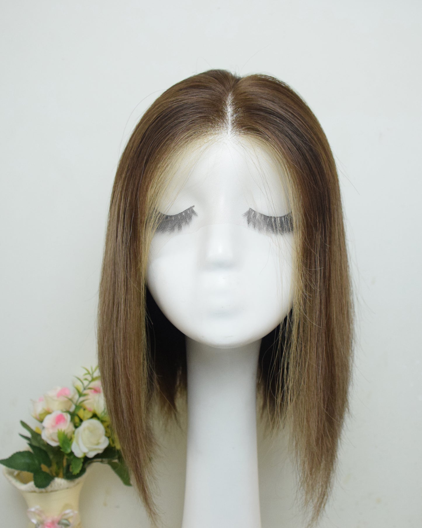 Auspiciouswig Short Jewish Wigs Human Virgin Hair Swiss Lace Sheitel Kosher Wigs