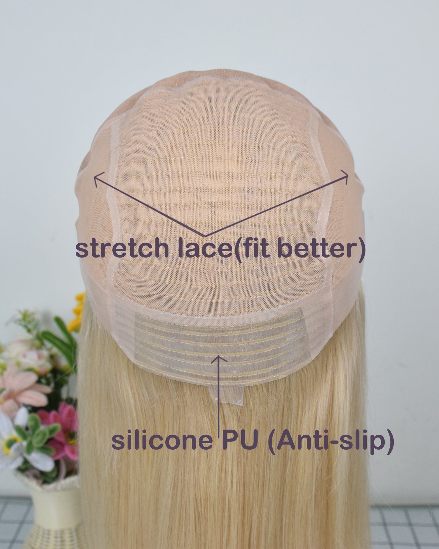 Auspiciouswig Human Virgin Hair Medical Wigs Silicone Base Fine Mono Top Cancer Wigs For Women