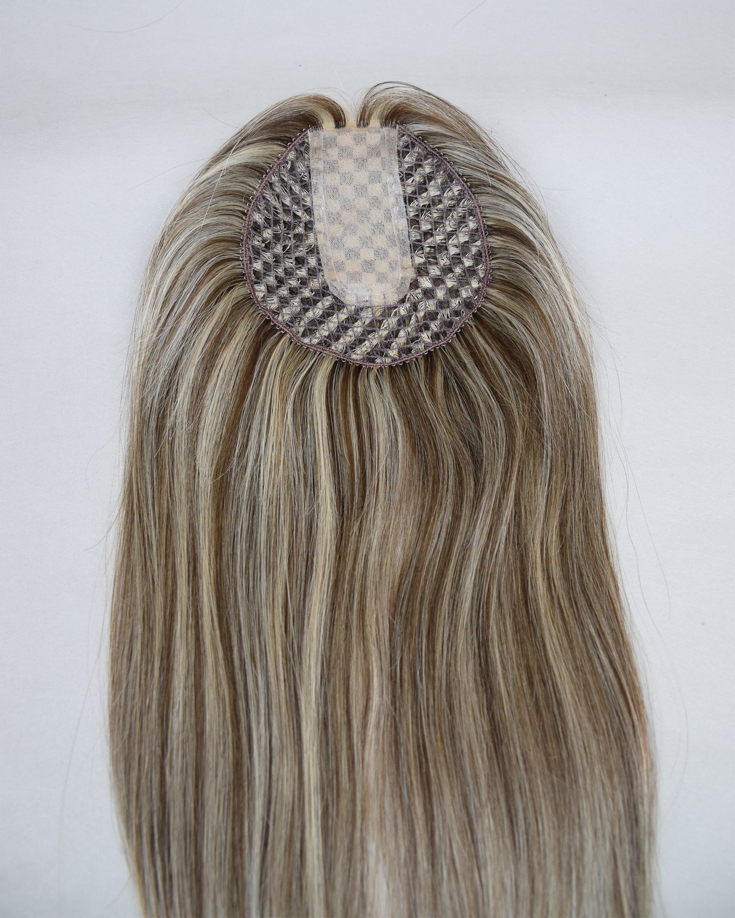 Auspiciouswig Brown Highlights Breathable Mesh Integrated Hairsystem Fishnet With Silk Skin Base Center Human Virgin Hair Topper For Women Hair Volume