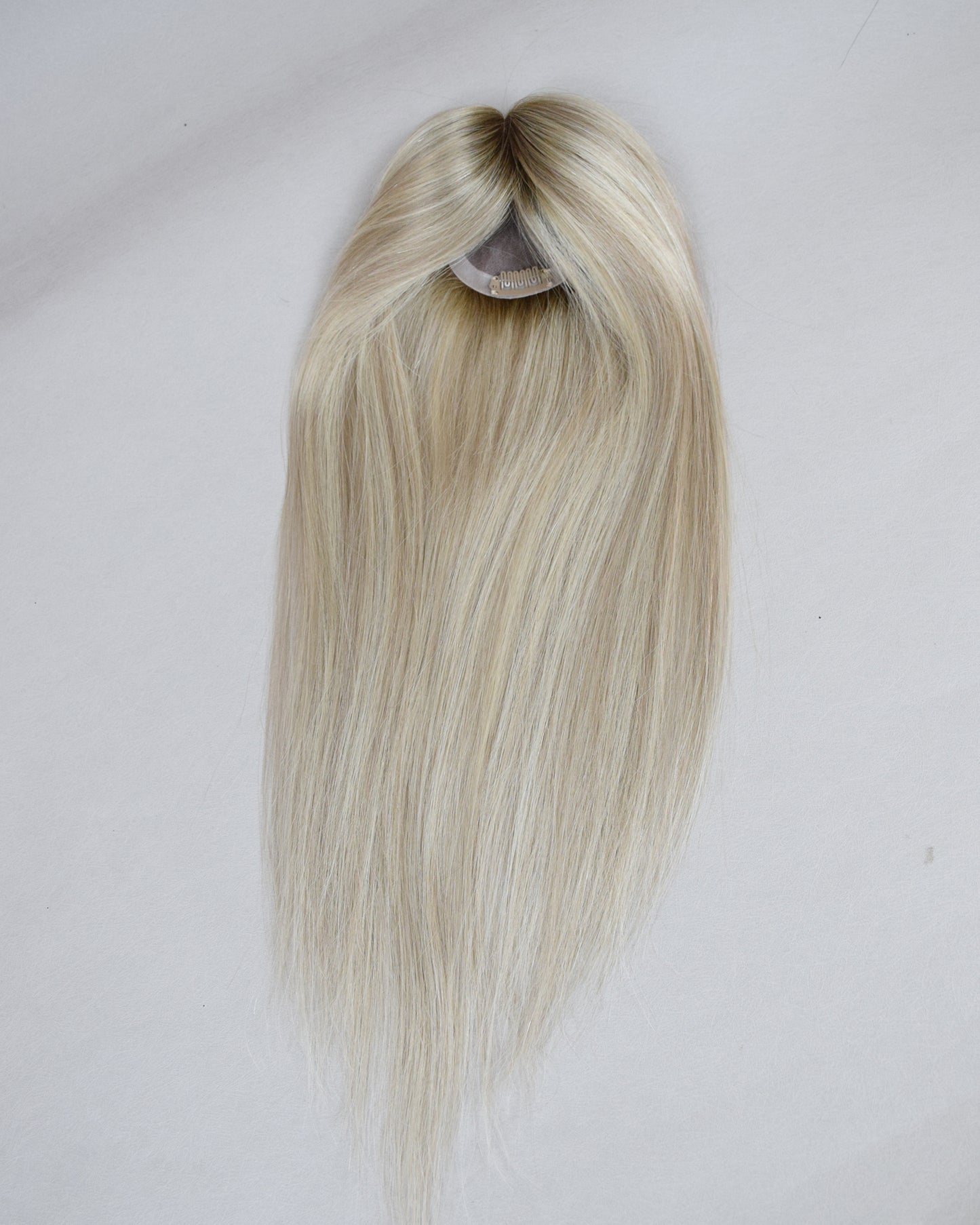 Auspiciouswig Blonde Balayage Human Virgin Hair Topper Mono Base Human Virgin Hair Topper Toupee For Women Hair Volume