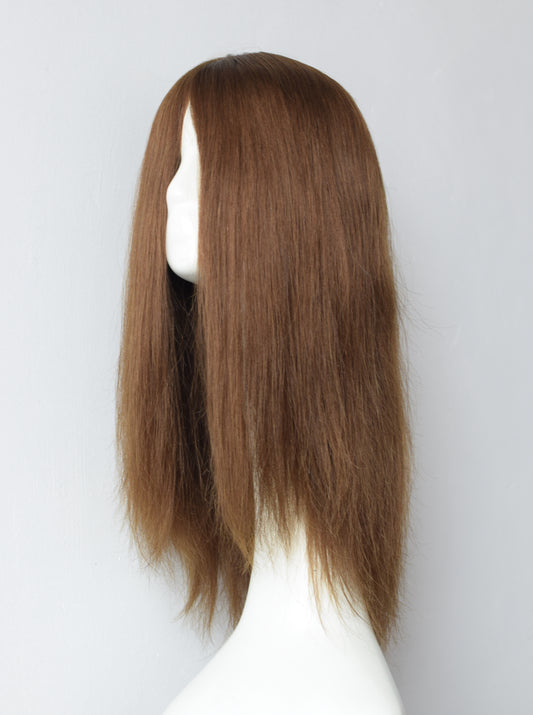 Brown Color Jewish Wig Silk Top Kosher Wigs For Women