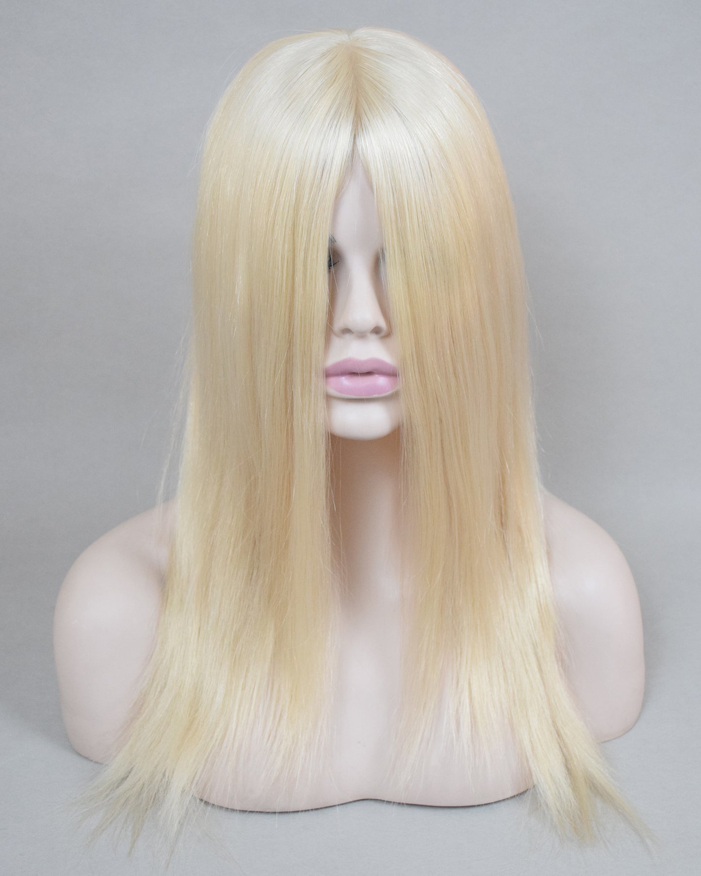 Auspiciouswig Blonde European Virgin Hair Jewish Wig Silk Skin Top With PU Around Kosher Wig Sheitel