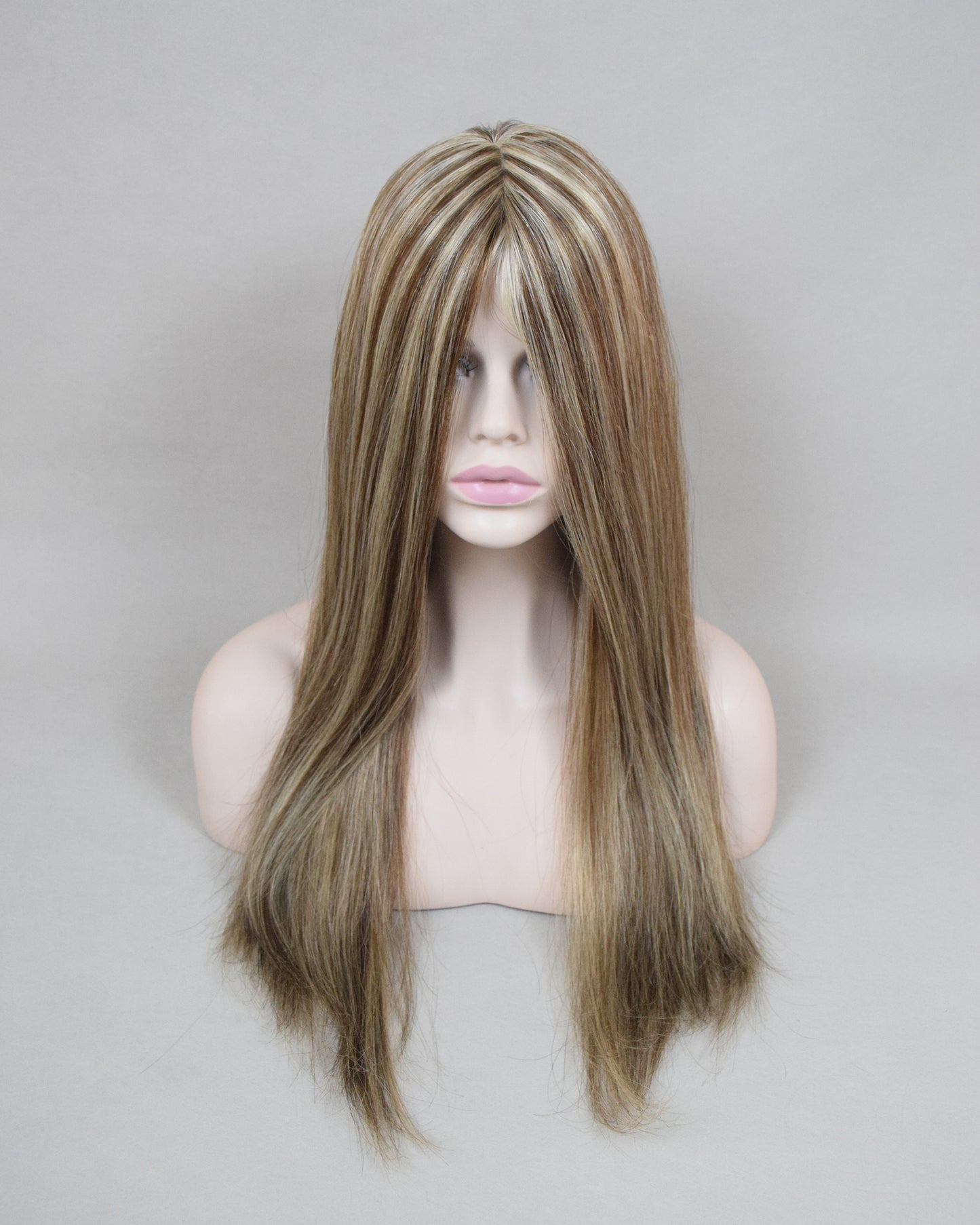 Auspiciouswig Jewish Wig Highlights Human Virgin Hair Silk Skin Top Kosher Wig Sheitel