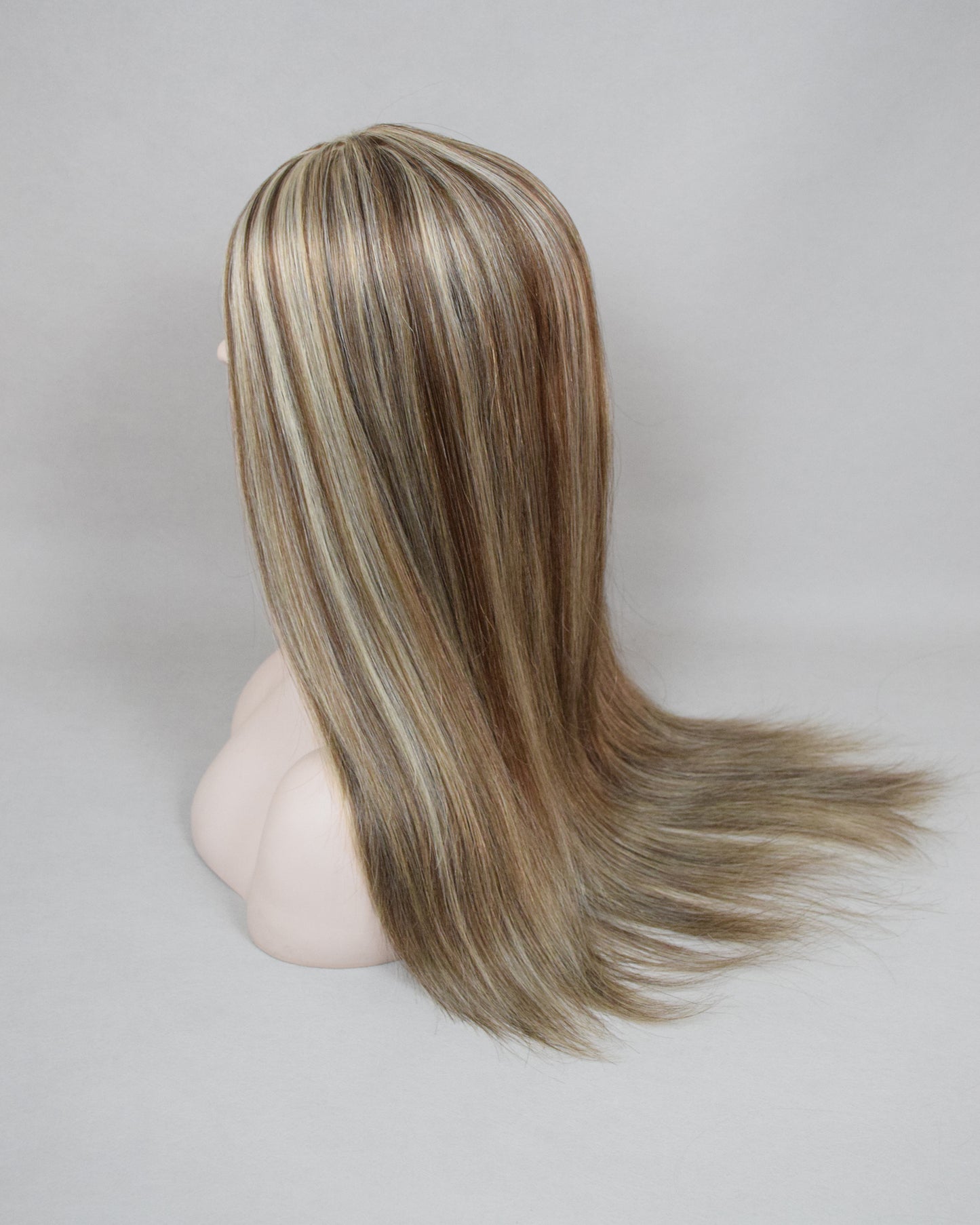 Auspiciouswig Jewish Wig Highlights Human Virgin Hair Silk Skin Top Kosher Wig Sheitel