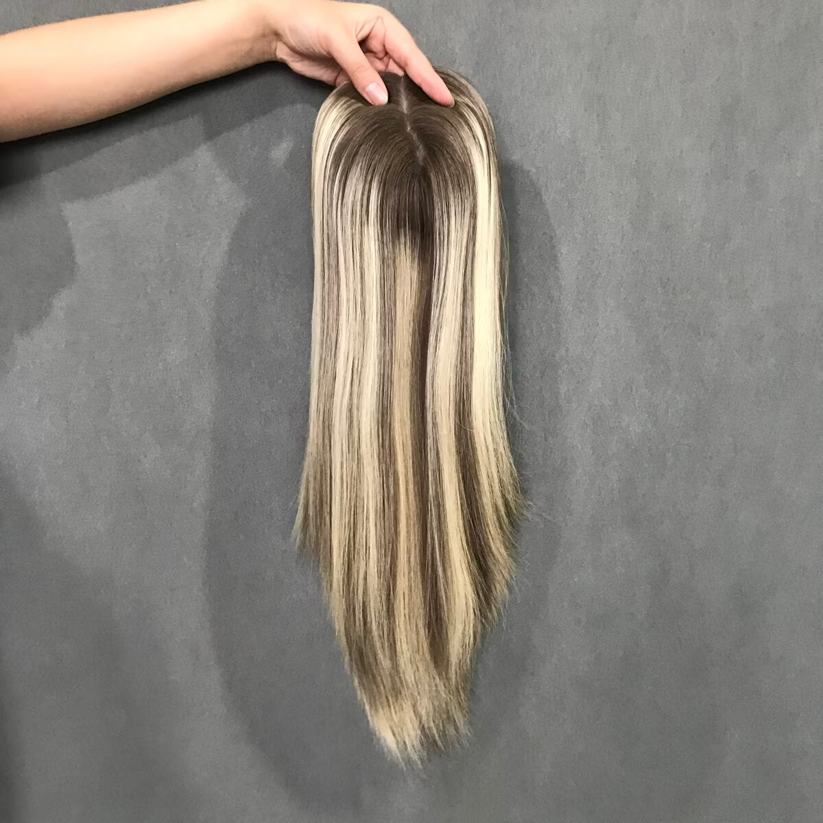 Auspiciouswig Human Virgin Hair Jewish Wigs Topper Silk Skin Top Base Hairpiece For Women