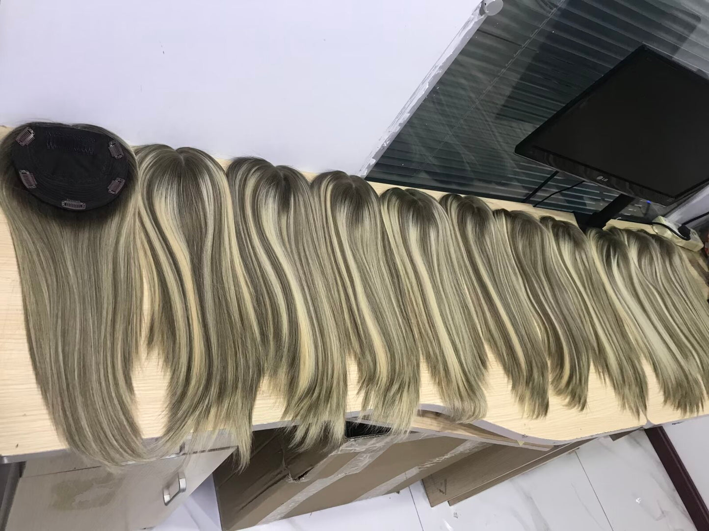 Auspiciouswig Human Virgin Hair Jewish Wigs Topper Silk Skin Top Base Hairpiece For Women