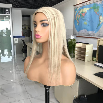 Auspiciouswig Human Virgin Hair Topper Highlights Fine Mono Toupee Hairpiece For Women