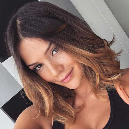 Auspiciouswig Mono Hair Topper Ombre Malese Virgin Human Hair Topper Legato a mano per le donne
