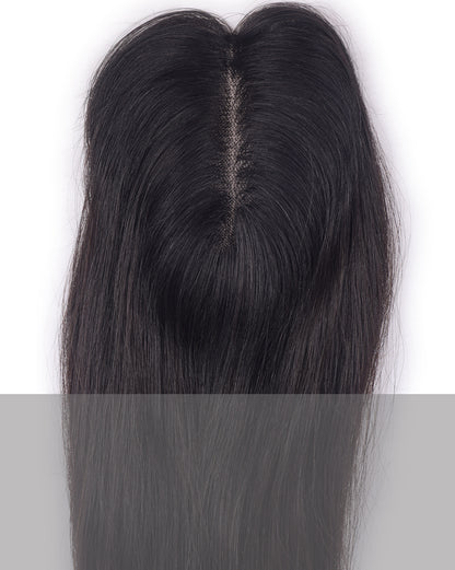 Auspiciouswig Mongolian Virgin Hair Mono Hair Toppers for Thinning Hair Human Hair Topper for Women