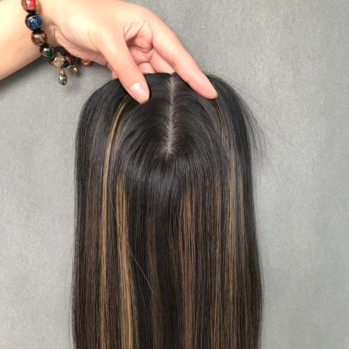 Auspiciouswig Human Virgin Hair Jewish Topper Silk Top Hairpiece Sheitel Kosher Wigs For Women