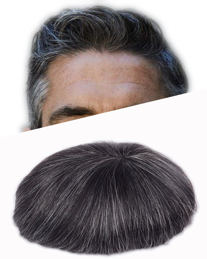 Auspiciouswig Thin Skin Hair Replacement System Human Hair Pieces Men’s Toupee for Men